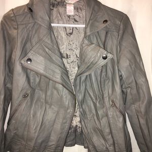 Faux Leather Moto Jacket